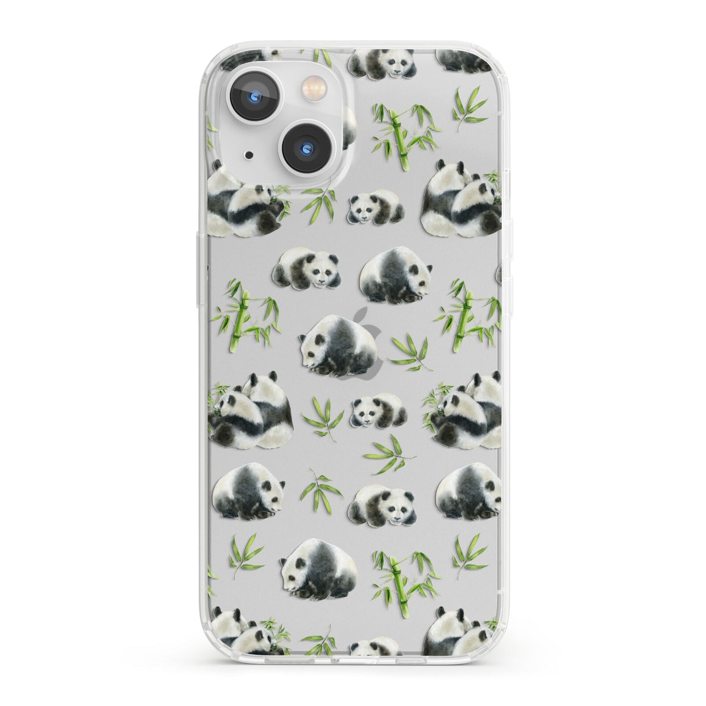 Panda iPhone 13 Clear Bumper Case