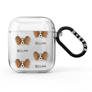Papillon Icon with Name AirPods Case