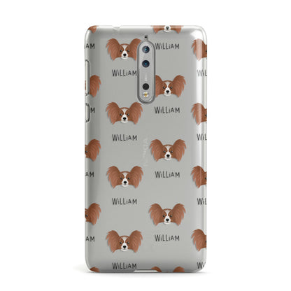 Papillon Icon with Name Nokia Case