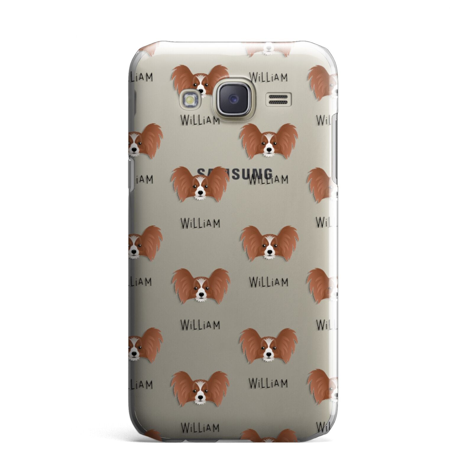 Papillon Icon with Name Samsung Galaxy J7 Case