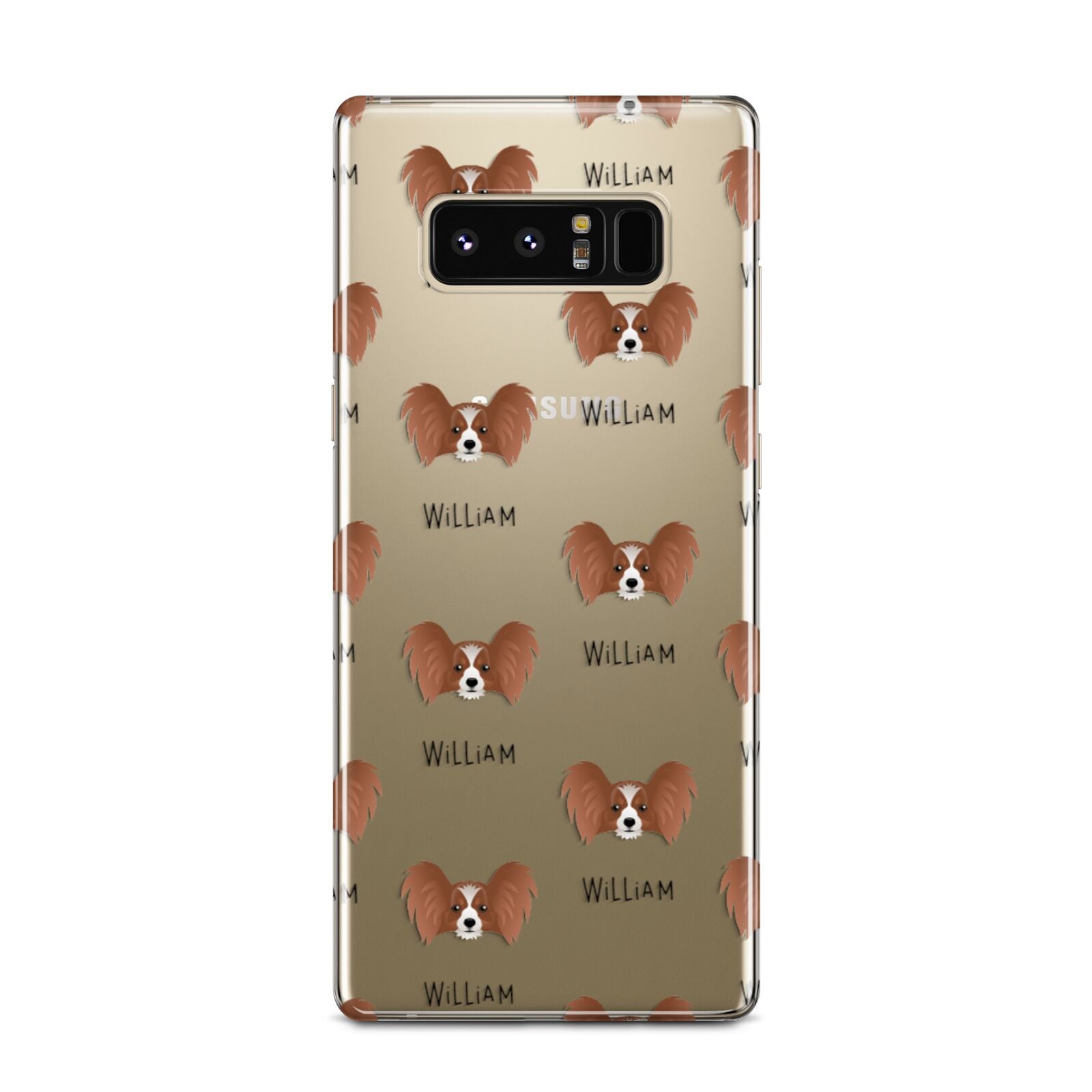 Papillon Icon with Name Samsung Galaxy Note 8 Case