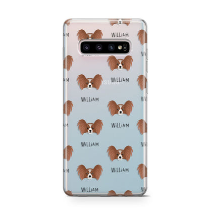 Papillon Icon with Name Samsung Galaxy S10 Case