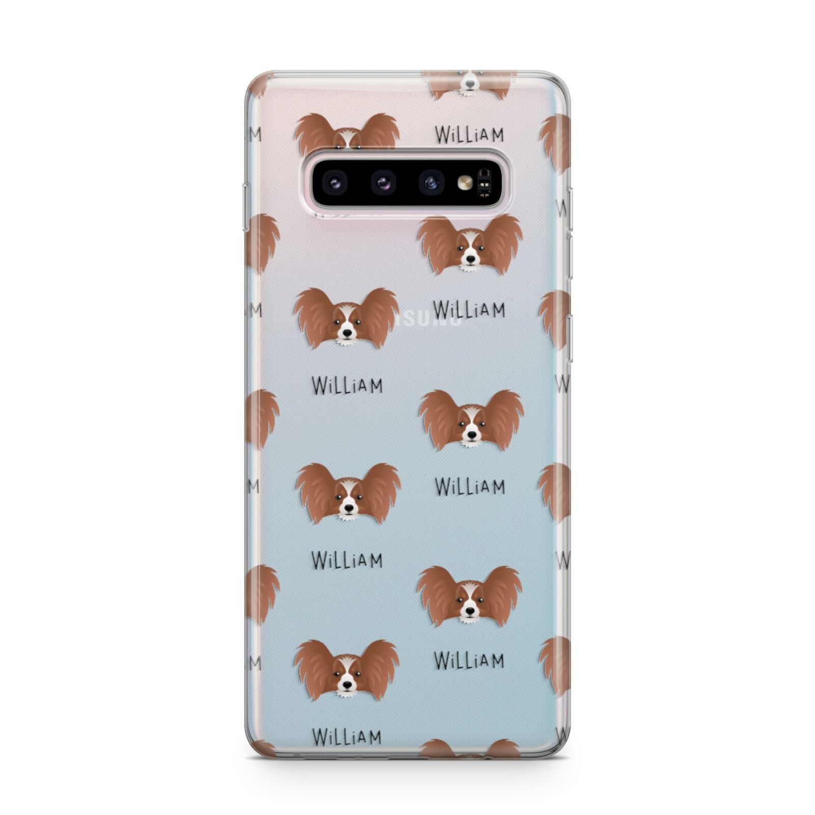 Papillon Icon with Name Samsung Galaxy S10 Plus Case