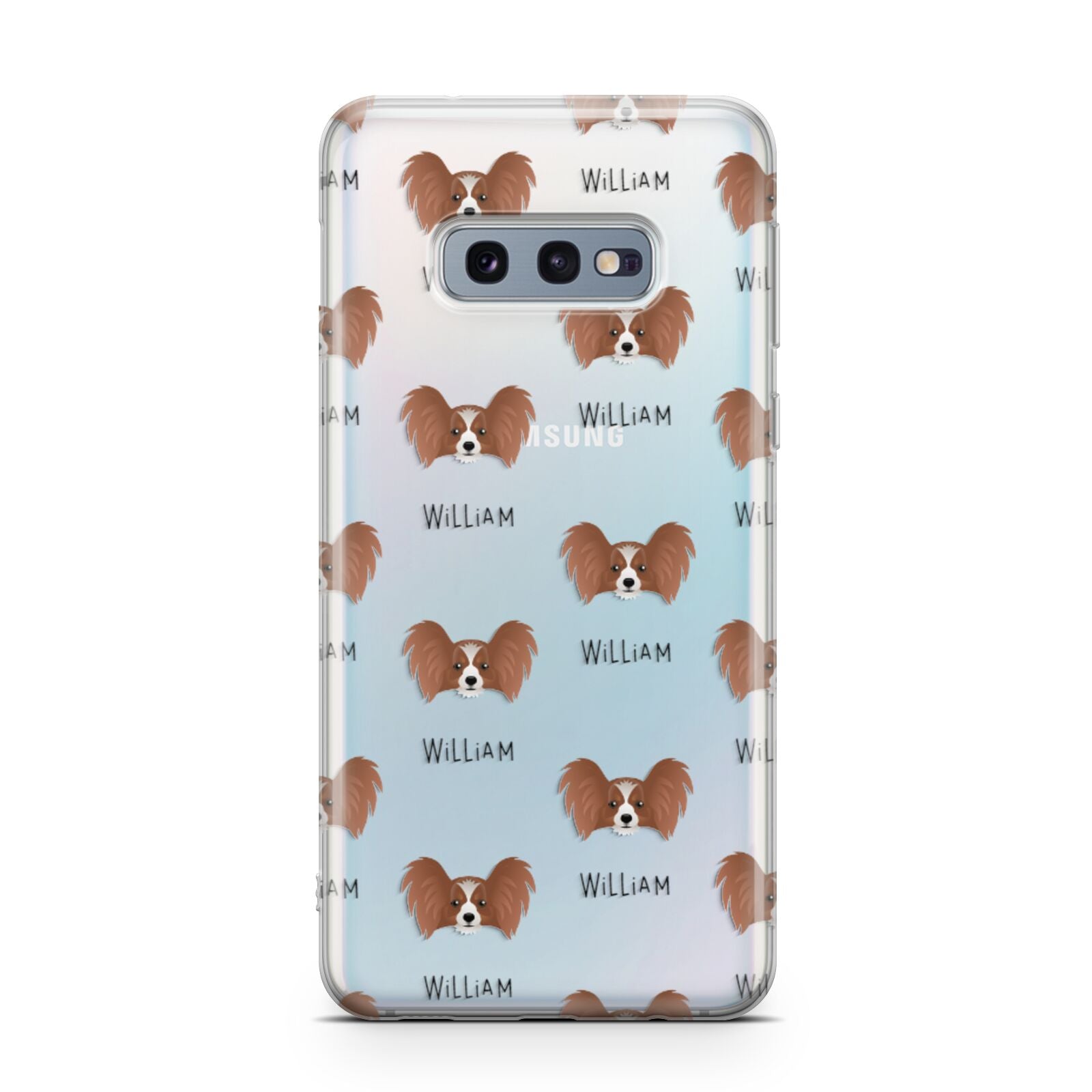 Papillon Icon with Name Samsung Galaxy S10E Case
