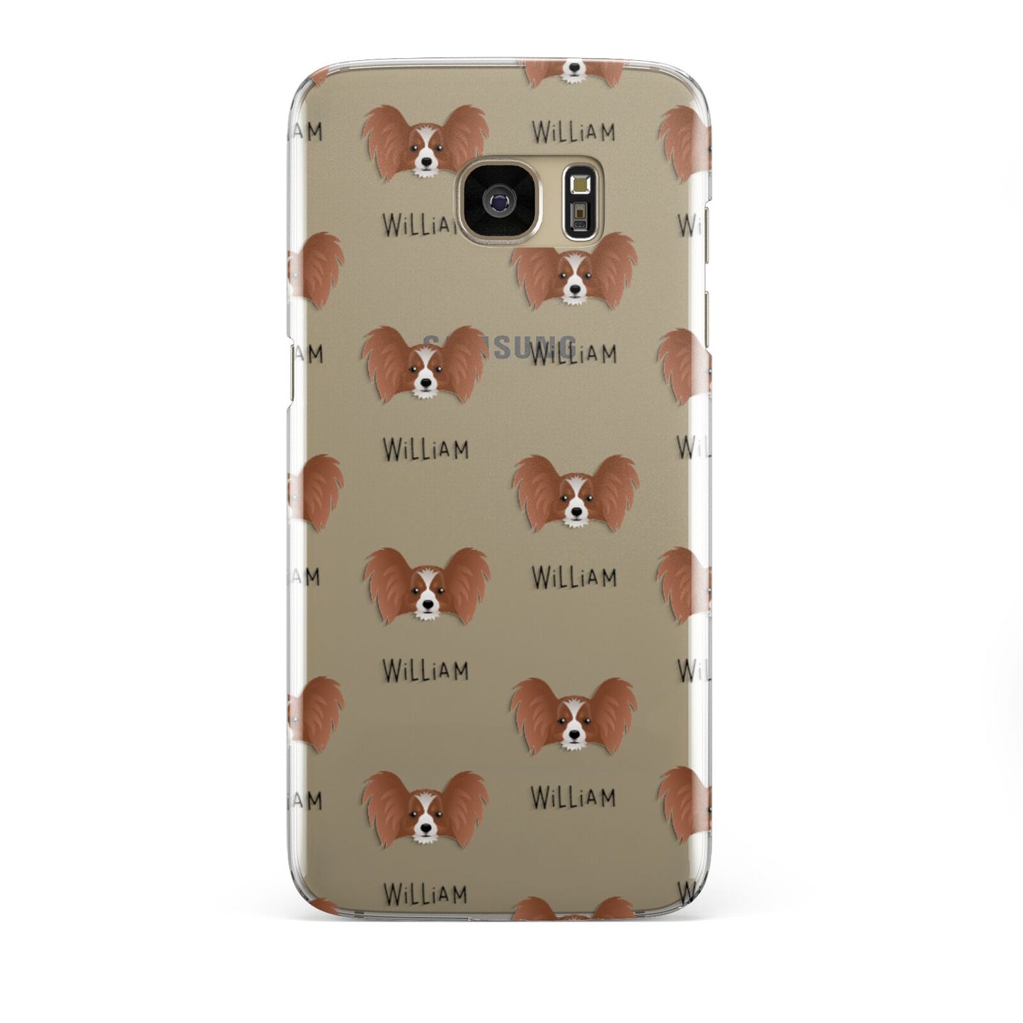 Papillon Icon with Name Samsung Galaxy S7 Edge Case