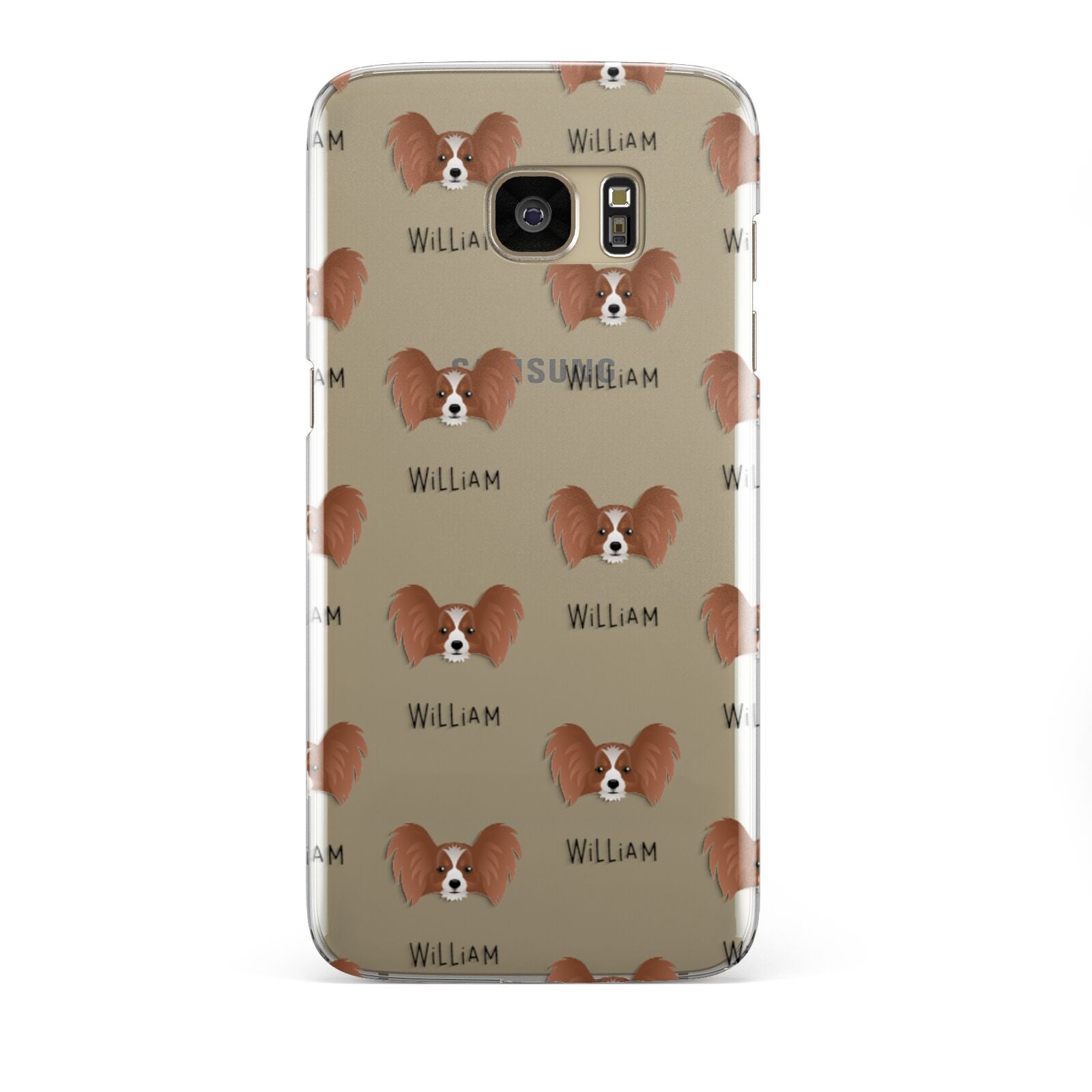 Papillon Icon with Name Samsung Galaxy S7 Edge Case