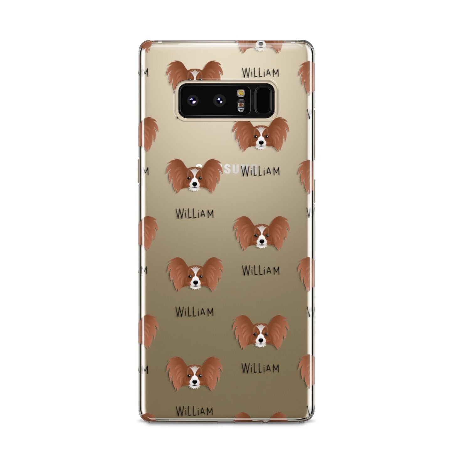 Papillon Icon with Name Samsung Galaxy S8 Case