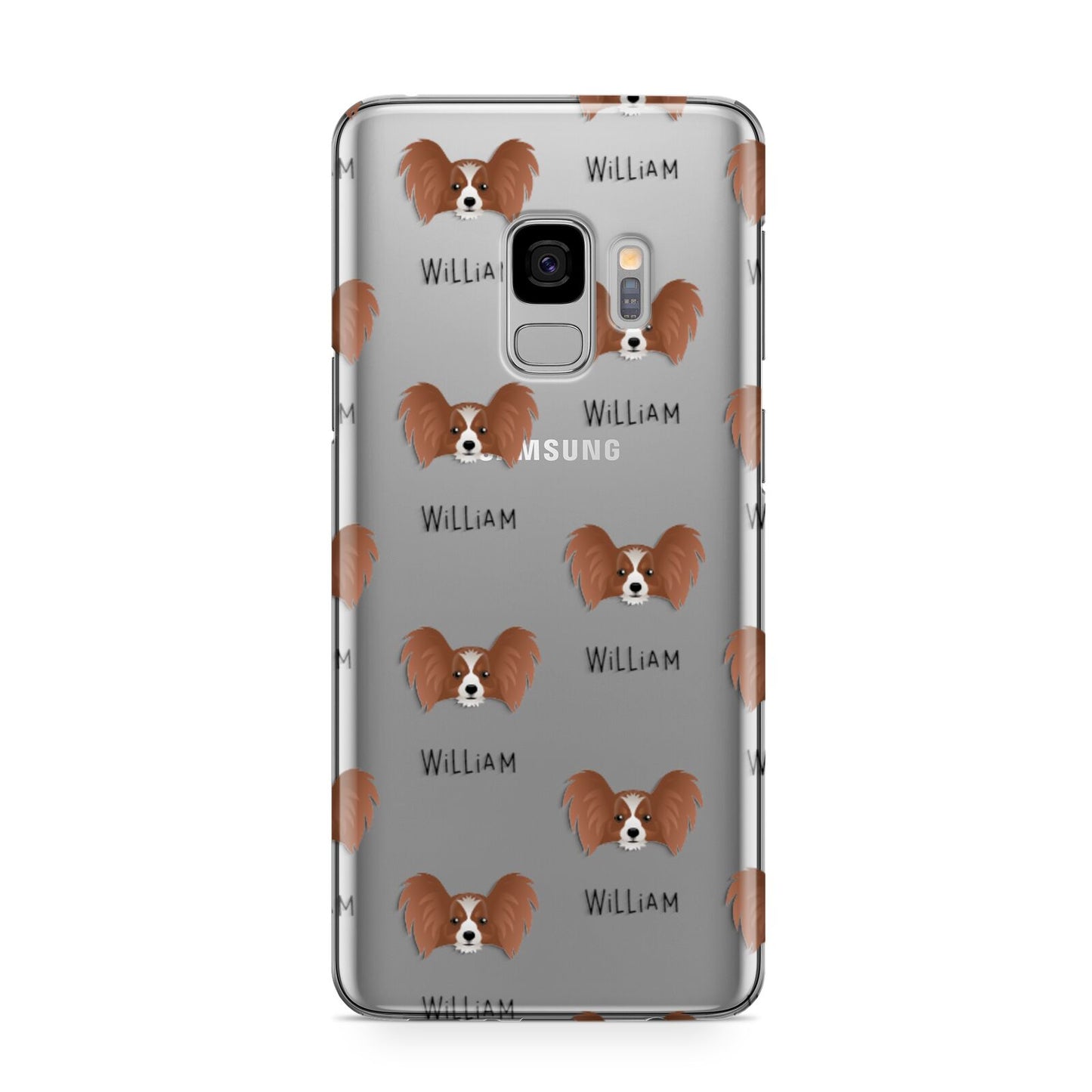 Papillon Icon with Name Samsung Galaxy S9 Case