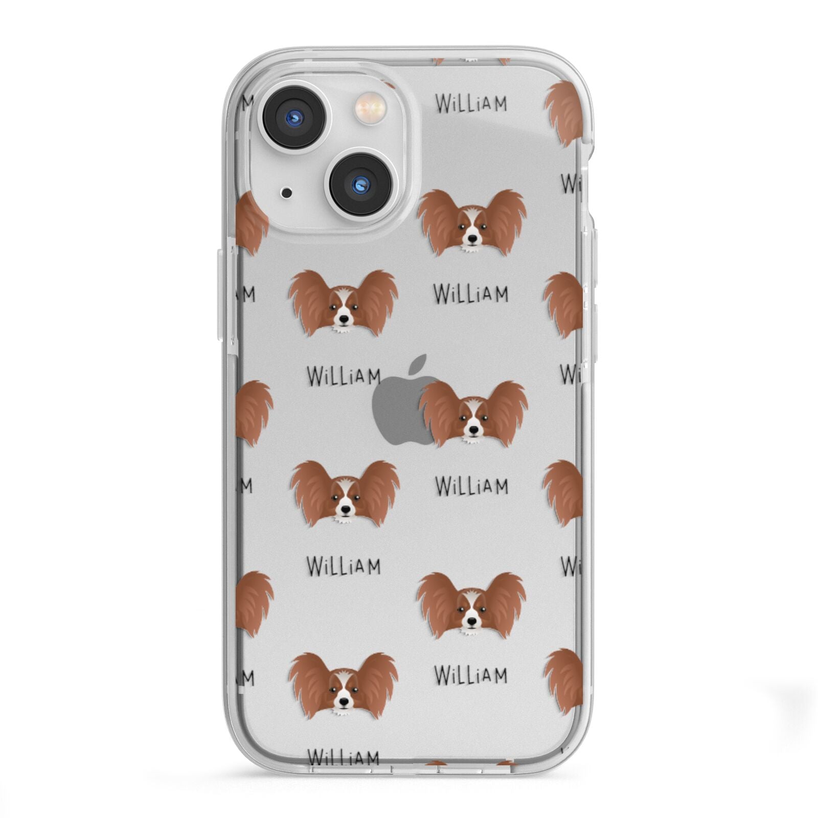Papillon Icon with Name iPhone 13 Mini TPU Impact Case with White Edges