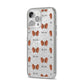 Papillon Icon with Name iPhone 14 Pro Max Glitter Tough Case Silver Angled Image