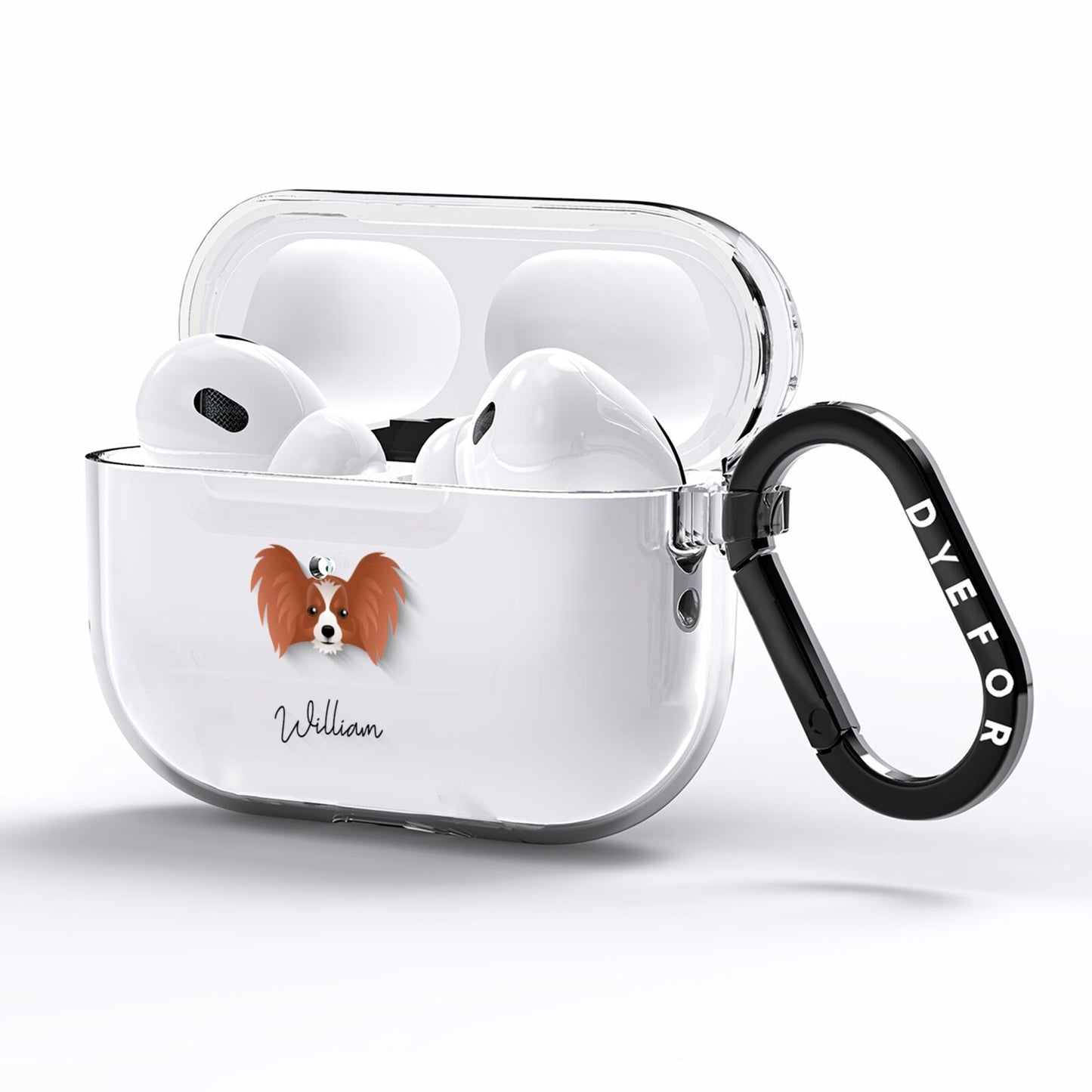 Papillon Personalised AirPods Pro Clear Case Side Image