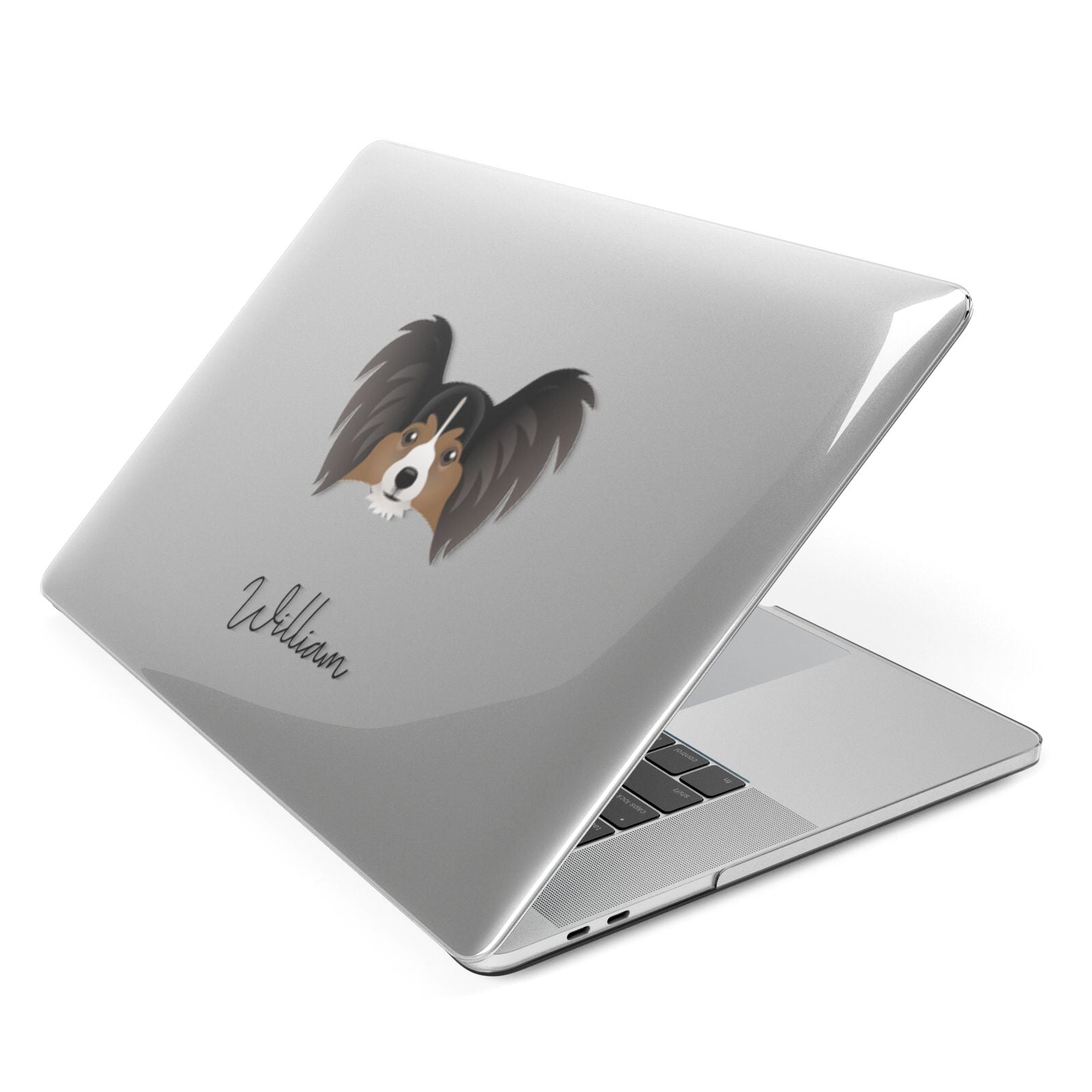 Papillon Personalised Apple MacBook Case Side View