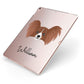 Papillon Personalised Apple iPad Case on Rose Gold iPad Side View
