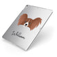 Papillon Personalised Apple iPad Case on Silver iPad Side View