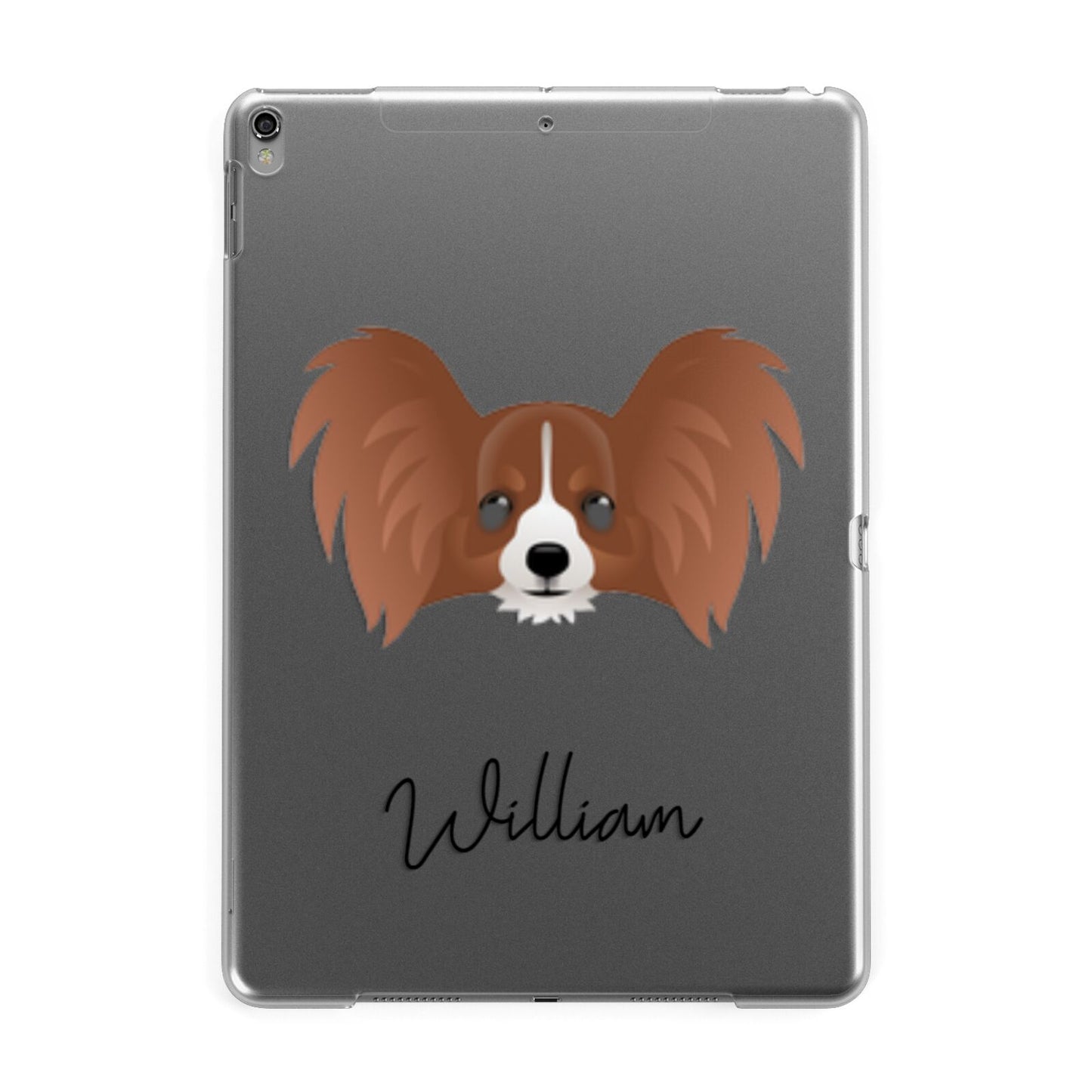 Papillon Personalised Apple iPad Grey Case