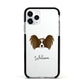 Papillon Personalised Apple iPhone 11 Pro in Silver with Black Impact Case