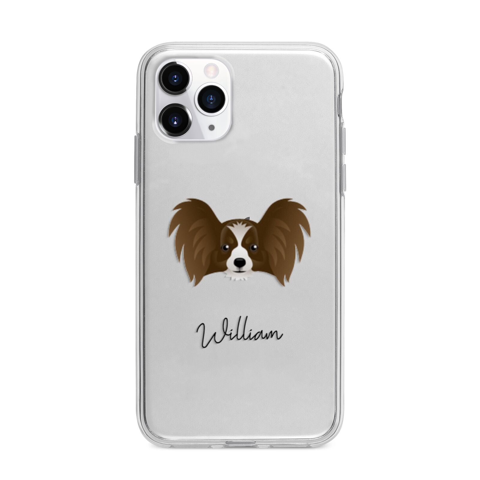 Papillon Personalised Apple iPhone 11 Pro in Silver with Bumper Case
