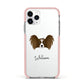 Papillon Personalised Apple iPhone 11 Pro in Silver with Pink Impact Case