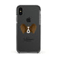Papillon Personalised Apple iPhone Xs Impact Case Black Edge on Black Phone