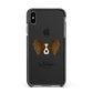 Papillon Personalised Apple iPhone Xs Max Impact Case Black Edge on Black Phone