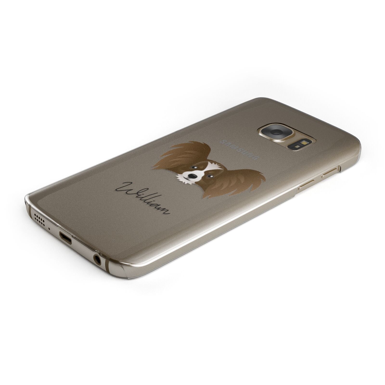 Papillon Personalised Samsung Galaxy Case Bottom Cutout