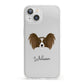 Papillon Personalised iPhone 13 Clear Bumper Case