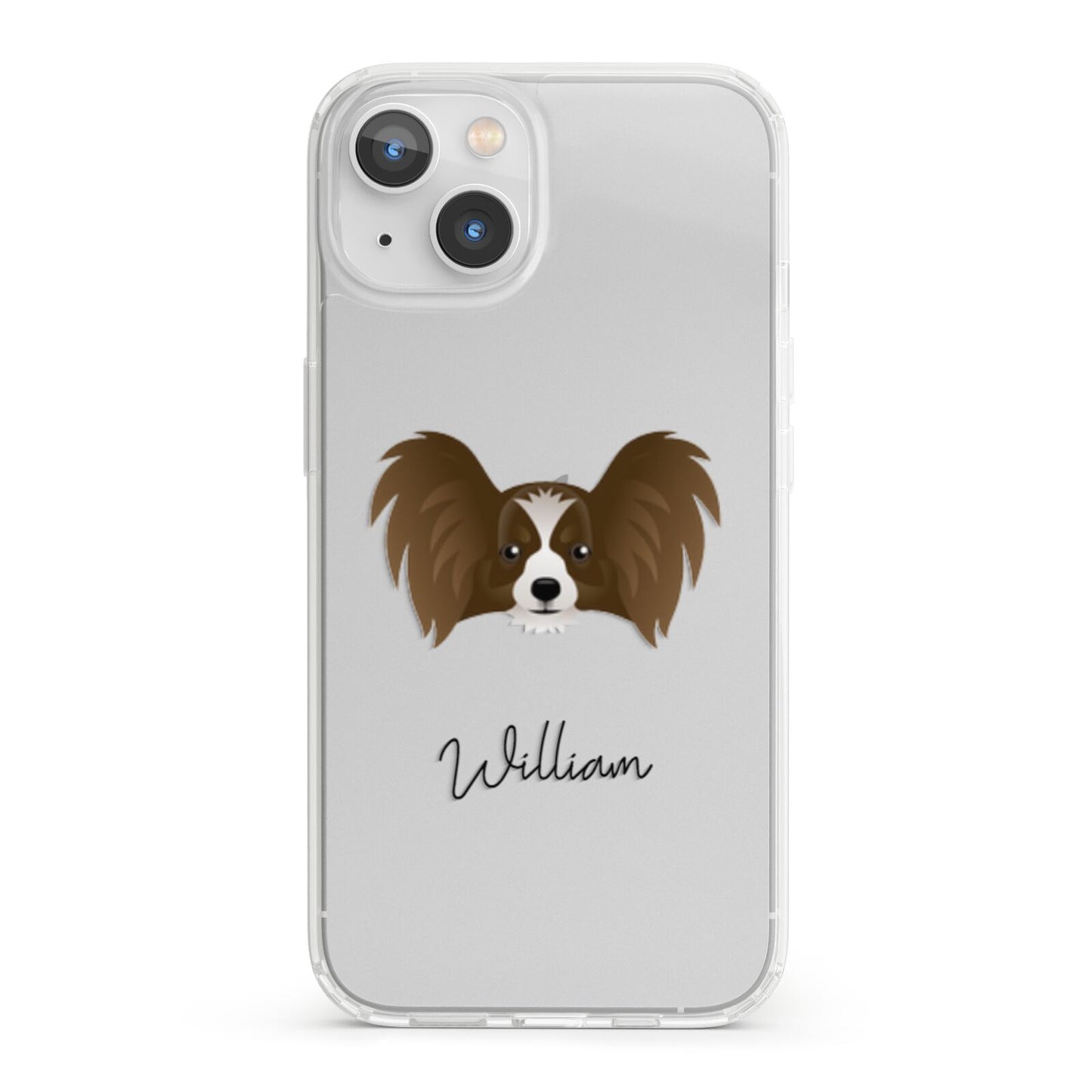 Papillon Personalised iPhone 13 Clear Bumper Case