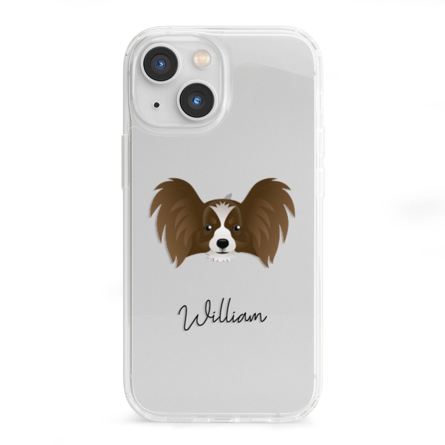 Papillon Personalised iPhone 13 Mini Clear Bumper Case