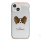 Papillon Personalised iPhone 13 Mini TPU Impact Case with Pink Edges