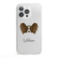 Papillon Personalised iPhone 13 Pro Clear Bumper Case