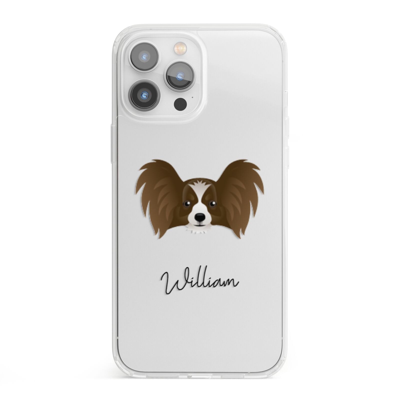 Papillon Personalised iPhone 13 Pro Max Clear Bumper Case