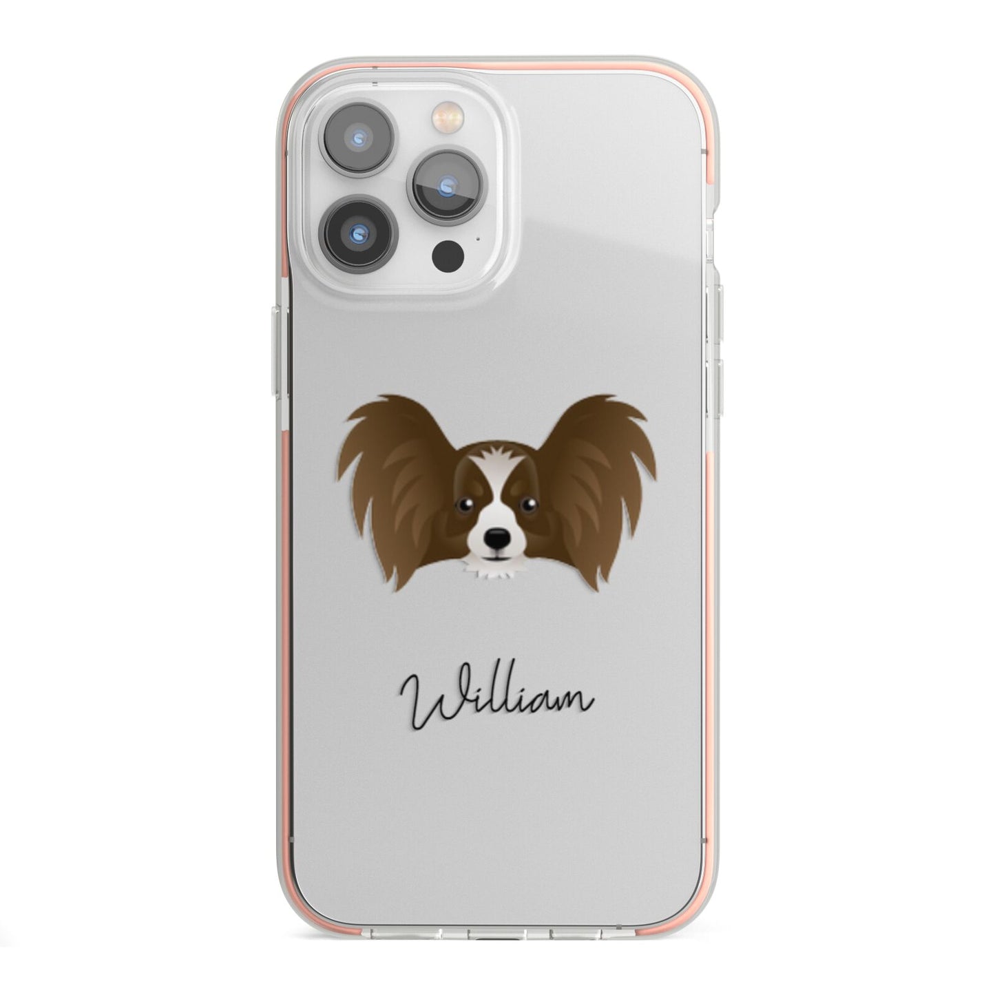 Papillon Personalised iPhone 13 Pro Max TPU Impact Case with Pink Edges