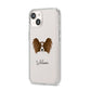 Papillon Personalised iPhone 14 Clear Tough Case Starlight Angled Image