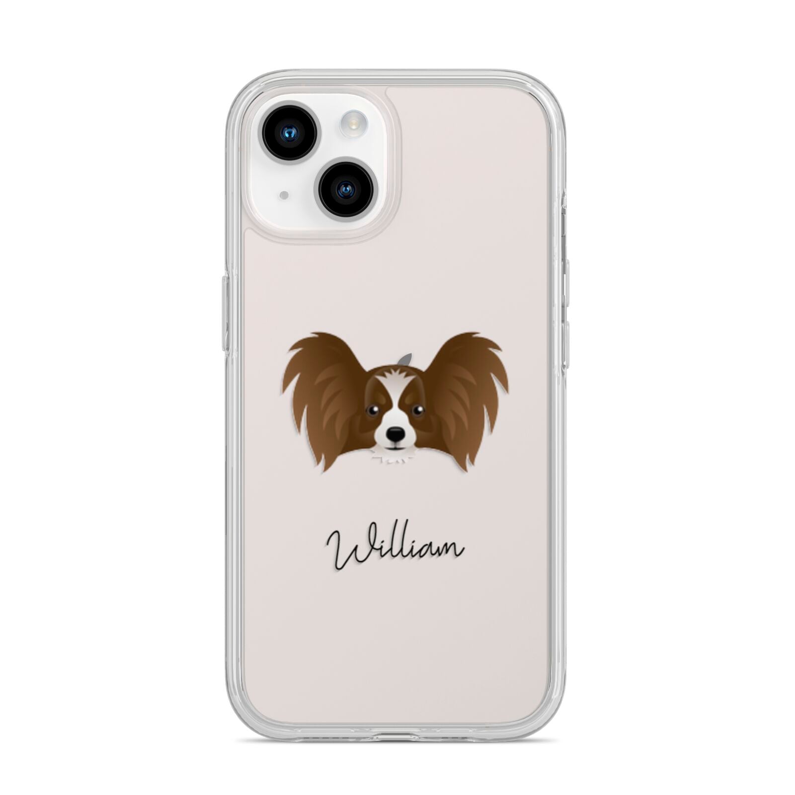 Papillon Personalised iPhone 14 Clear Tough Case Starlight