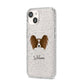 Papillon Personalised iPhone 14 Glitter Tough Case Starlight Angled Image
