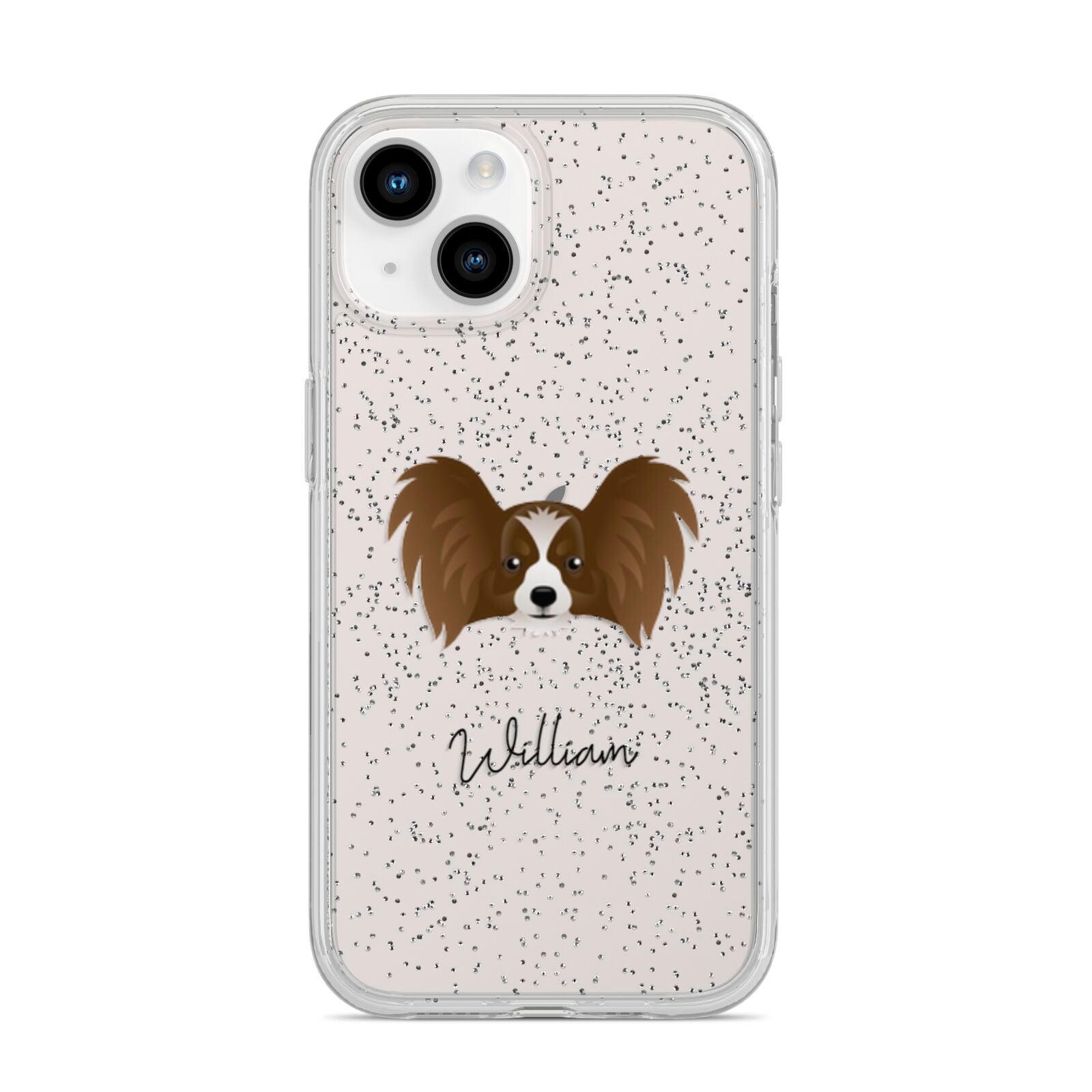 Papillon Personalised iPhone 14 Glitter Tough Case Starlight