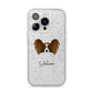 Papillon Personalised iPhone 14 Pro Glitter Tough Case Silver