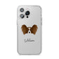 Papillon Personalised iPhone 14 Pro Max Clear Tough Case Silver