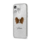 Papillon Personalised iPhone 14 Pro Max Glitter Tough Case Silver Angled Image