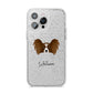 Papillon Personalised iPhone 14 Pro Max Glitter Tough Case Silver