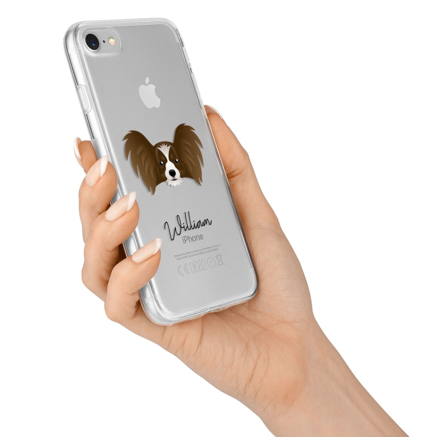 Papillon Personalised iPhone 7 Bumper Case on Silver iPhone Alternative Image