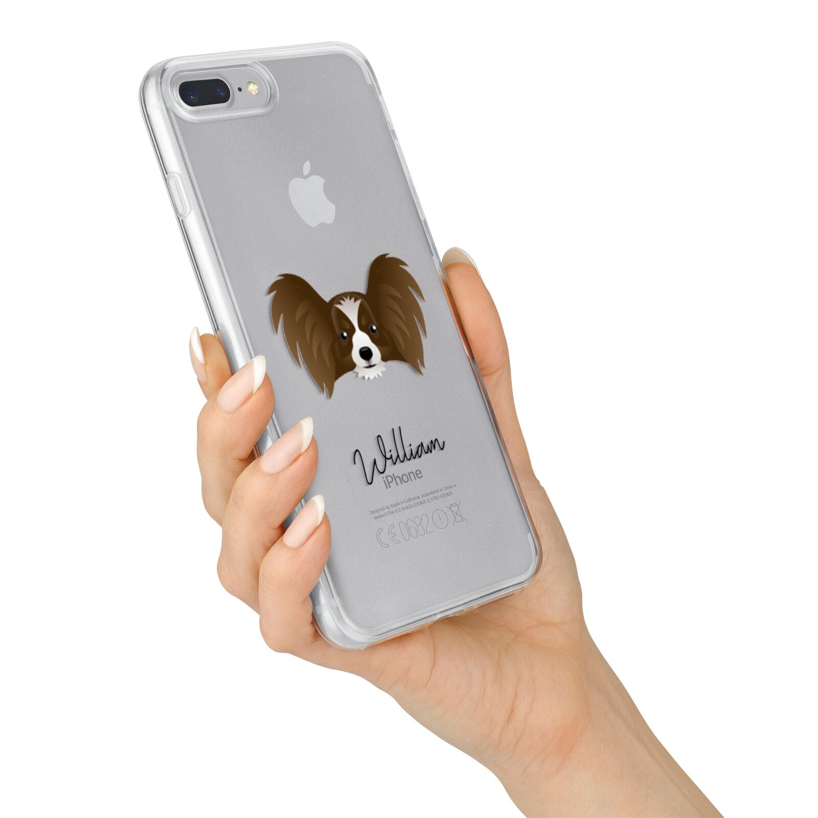 Papillon Personalised iPhone 7 Plus Bumper Case on Silver iPhone Alternative Image