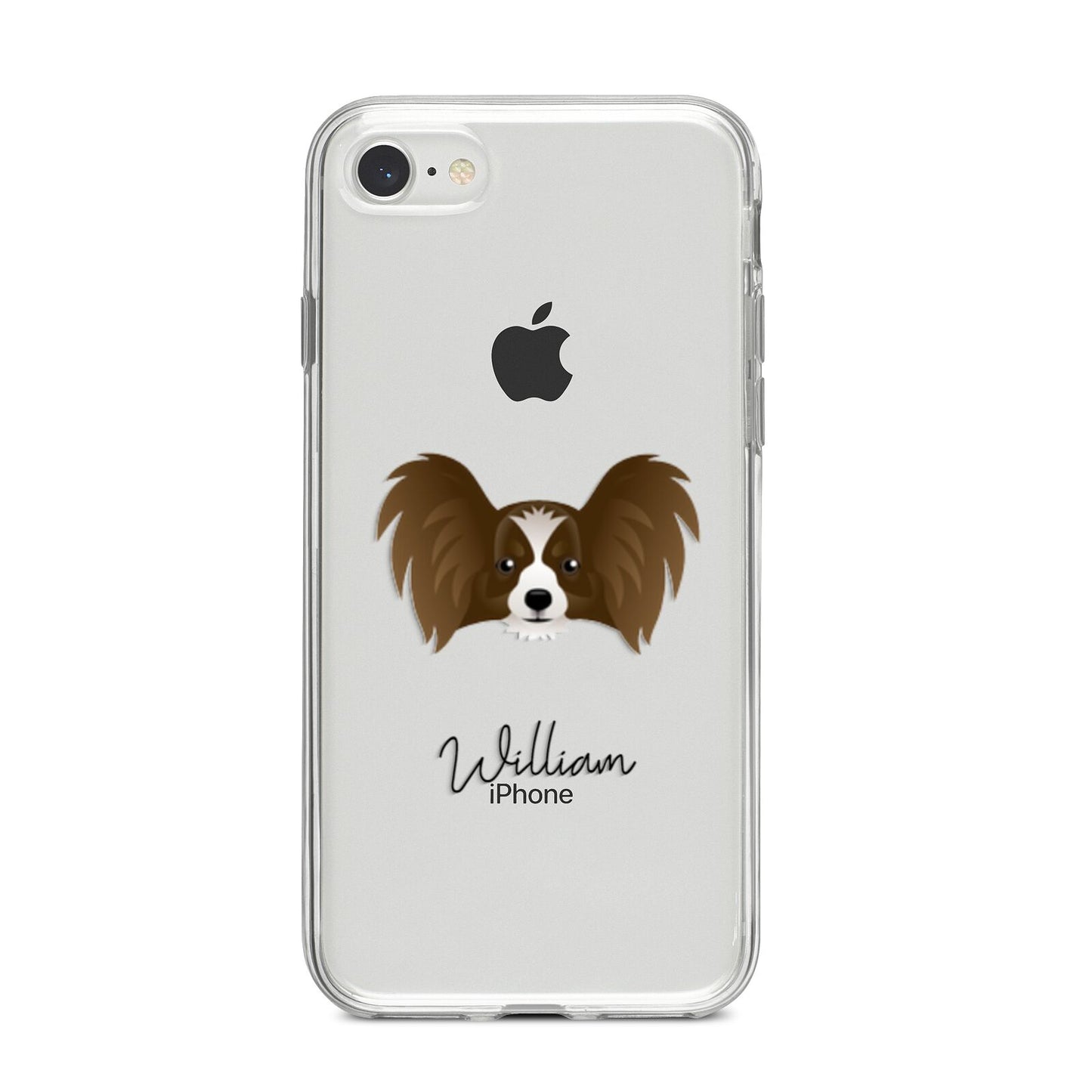 Papillon Personalised iPhone 8 Bumper Case on Silver iPhone