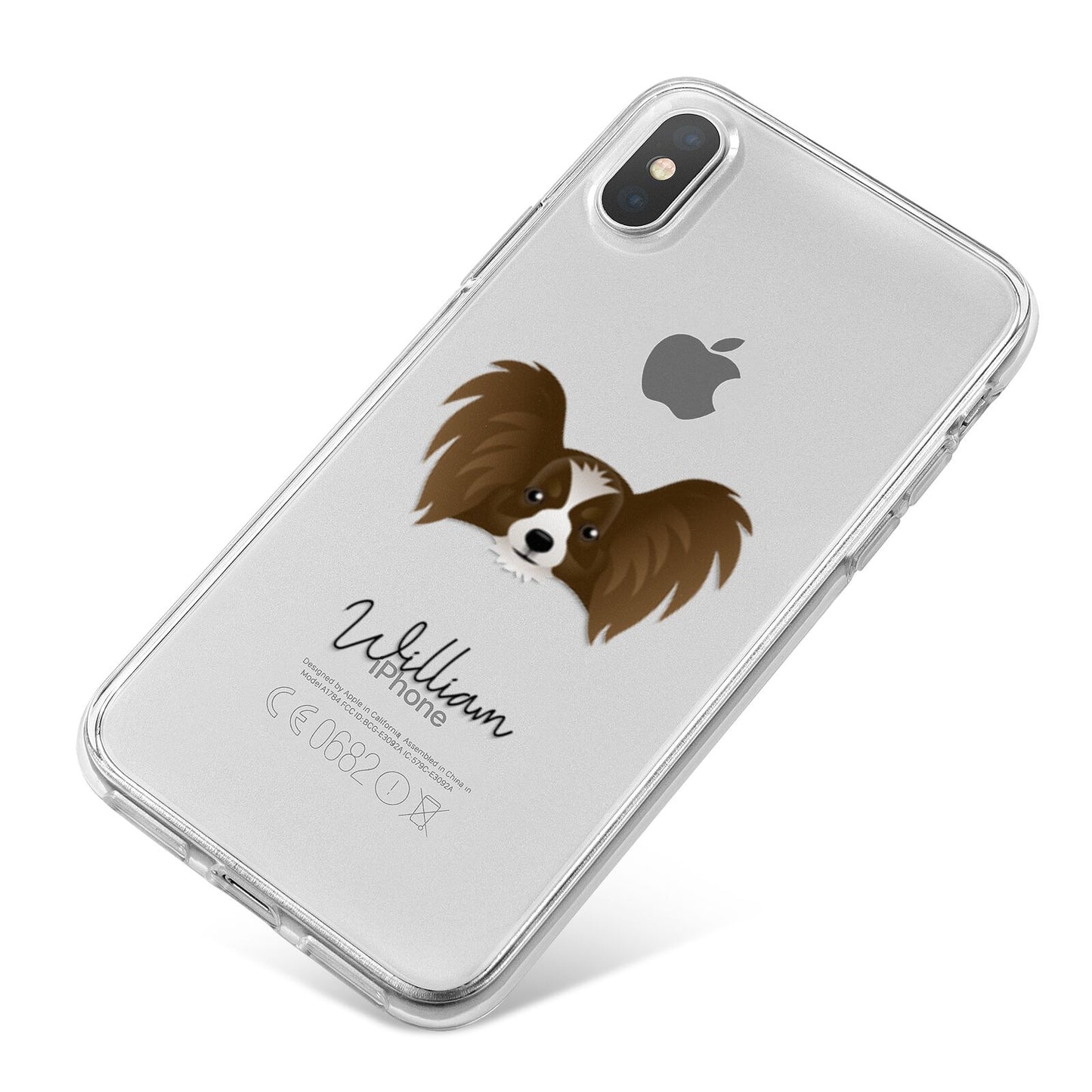 Papillon Personalised iPhone X Bumper Case on Silver iPhone