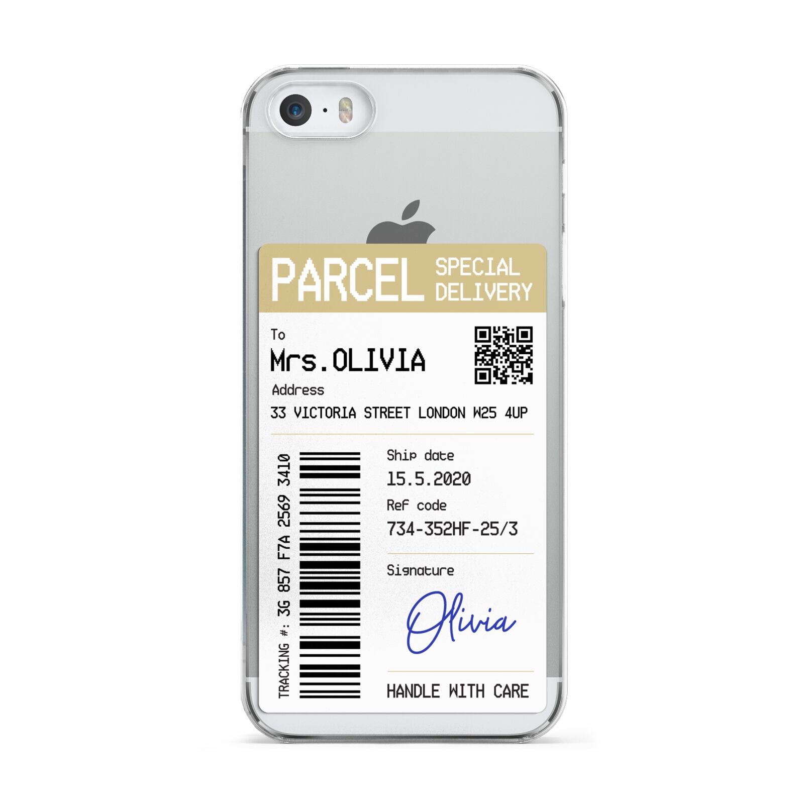 Parcel Label with Name Apple iPhone 5 Case