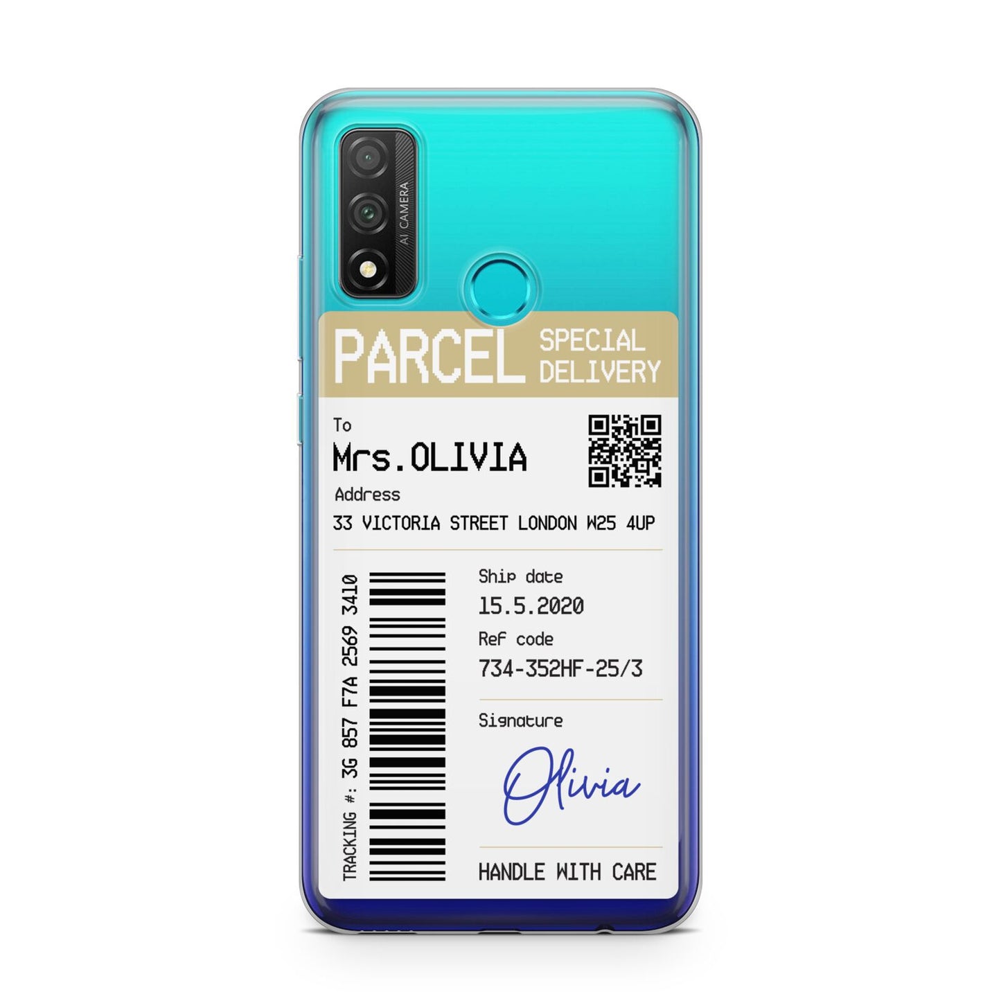 Parcel Label with Name Huawei P Smart 2020