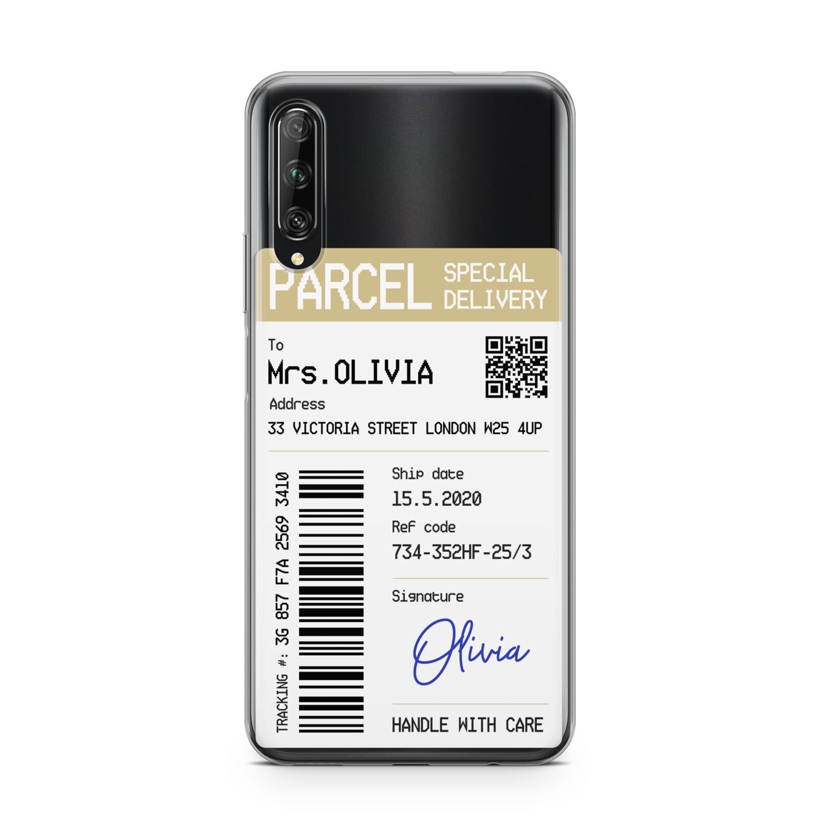 Parcel Label with Name Huawei P Smart Pro 2019