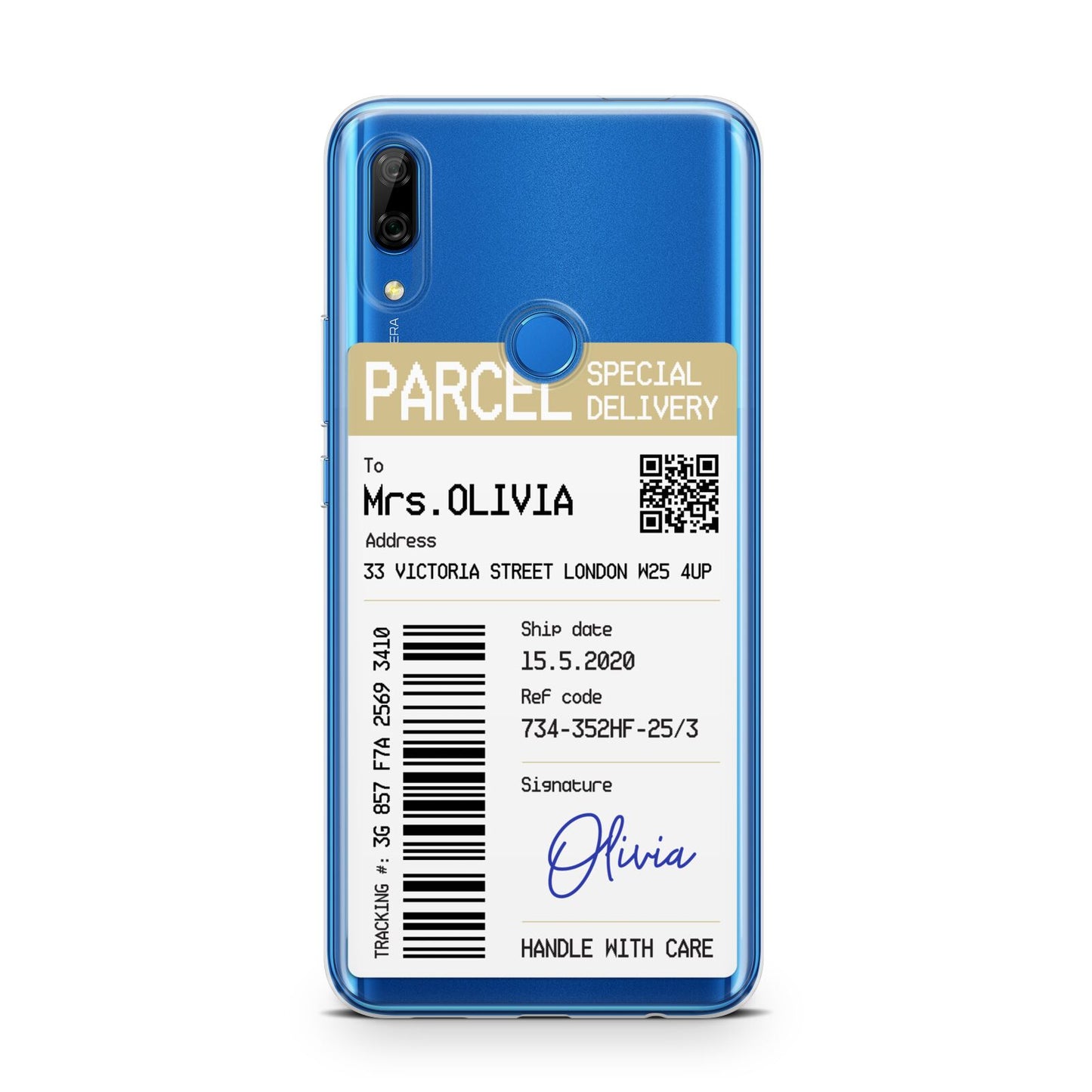 Parcel Label with Name Huawei P Smart Z