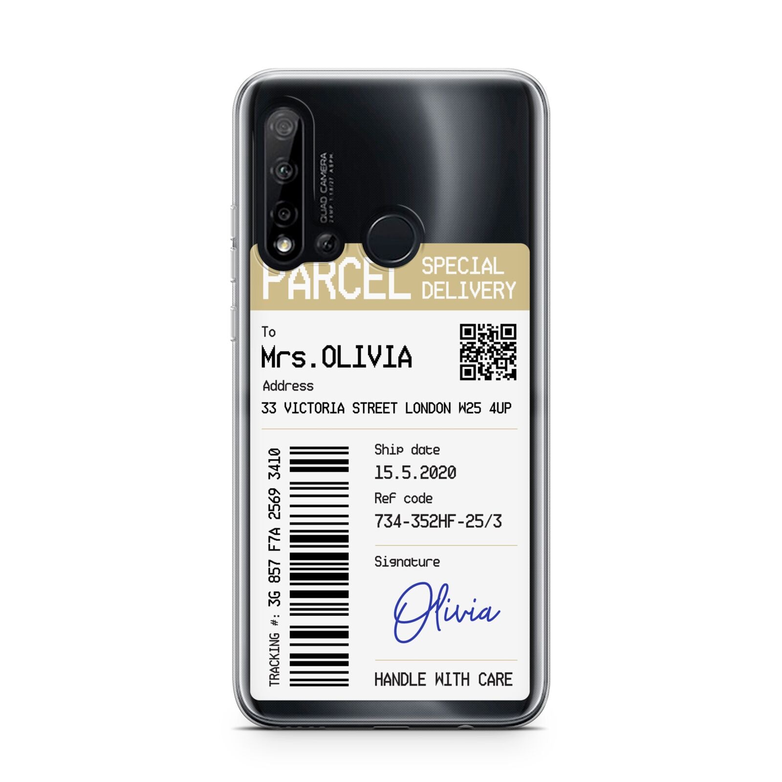 Parcel Label with Name Huawei P20 Lite 5G Phone Case