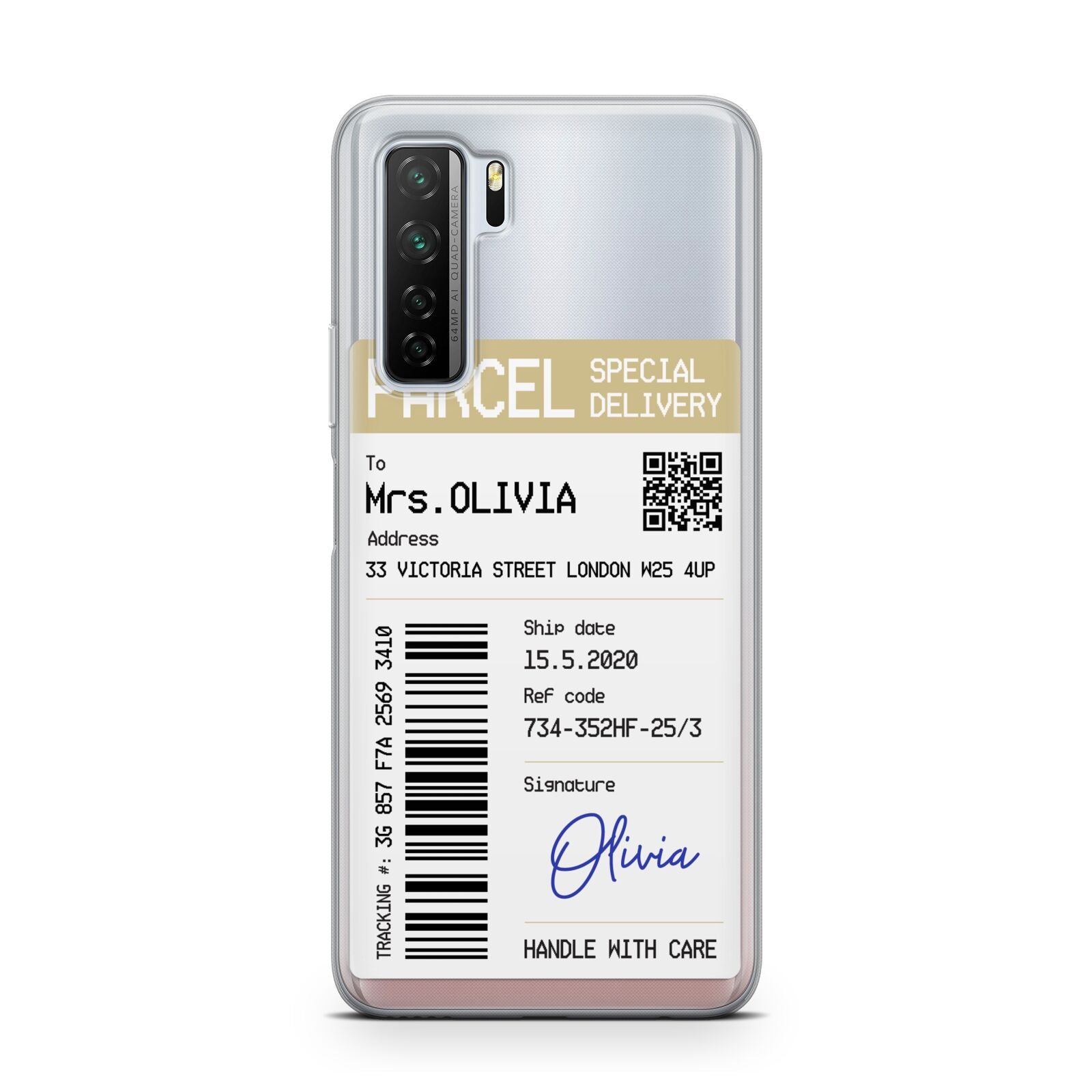 Parcel Label with Name Huawei P40 Lite 5G Phone Case